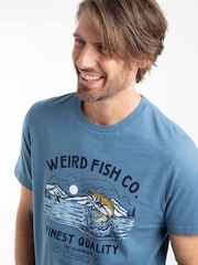 Weird Fish Blue Fish Out Of Water Front Print Graphic T-Shirt - Image 3 of 6