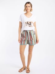 Weird Fish White Running Horses Front Print Graphic T-Shirt - Image 4 of 7