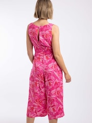 Weird Fish Pink Nalani Printed Viscose Jumpsuit - Image 2 of 7