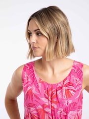 Weird Fish Pink Nalani Printed Viscose Jumpsuit - Image 5 of 7