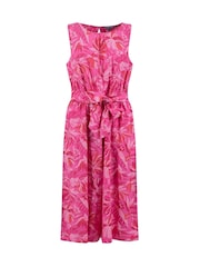 Weird Fish Pink Nalani Printed Viscose Jumpsuit - Image 6 of 7