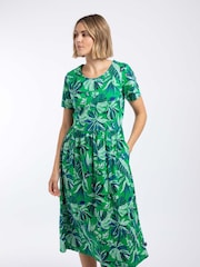 Weird Fish Celsia Printed Jersey Scoop Midi Dress - Bild 1 von 7