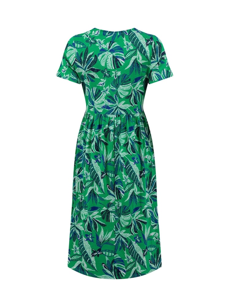 Weird Fish Celsia Printed Jersey Scoop Midi Dress - Bild 7 von 7