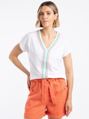 Weird Fish White Lomie Embroidered T-Shirt - Image 1 of 5