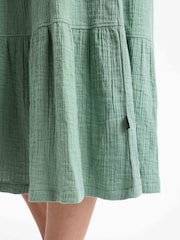 Weird Fish Green Lathika Double Cloth Tiered Midi Skirt - Image 4 of 7