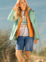 Weird Fish Blue Kinnie Flat Fronted Shorts - Image 6 of 8