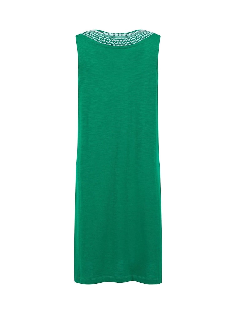 Weird Fish Green Nayal Embroidered Jersey Shift Tunic - Image 7 of 7 Weird Fish Green Nayal Embroidered Jersey Shift Tunic - Image 7 of 7