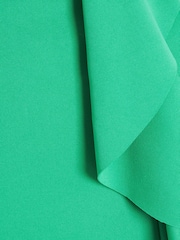 Quiz Green Bardot Frill Midi Dress - Image 6 of 6