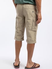 Weird Fish Cream Summersville 3/4 Length Ripstop Cargo Shorts - Image 2 of 5