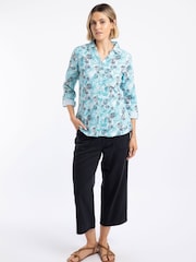 Weird Fish Blue Syona Double Cloth Printed Shirt - Image 3 of 7