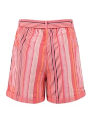 Weird Fish Pink Wilder Striped Summer Shorts - Image 7 of 7