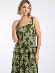 Weird Fish Tatum Printed Square Neck Midi Dress - Bild 2 von 8