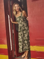 Weird Fish Tatum Printed Square Neck Midi Dress - Bild 6 von 8
