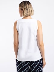 Weird Fish White Tirtha Embroidered Jersey Vest - Image 2 of 7