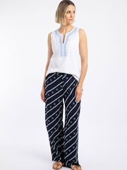 Weird Fish White Tirtha Embroidered Jersey Vest - Image 3 of 7