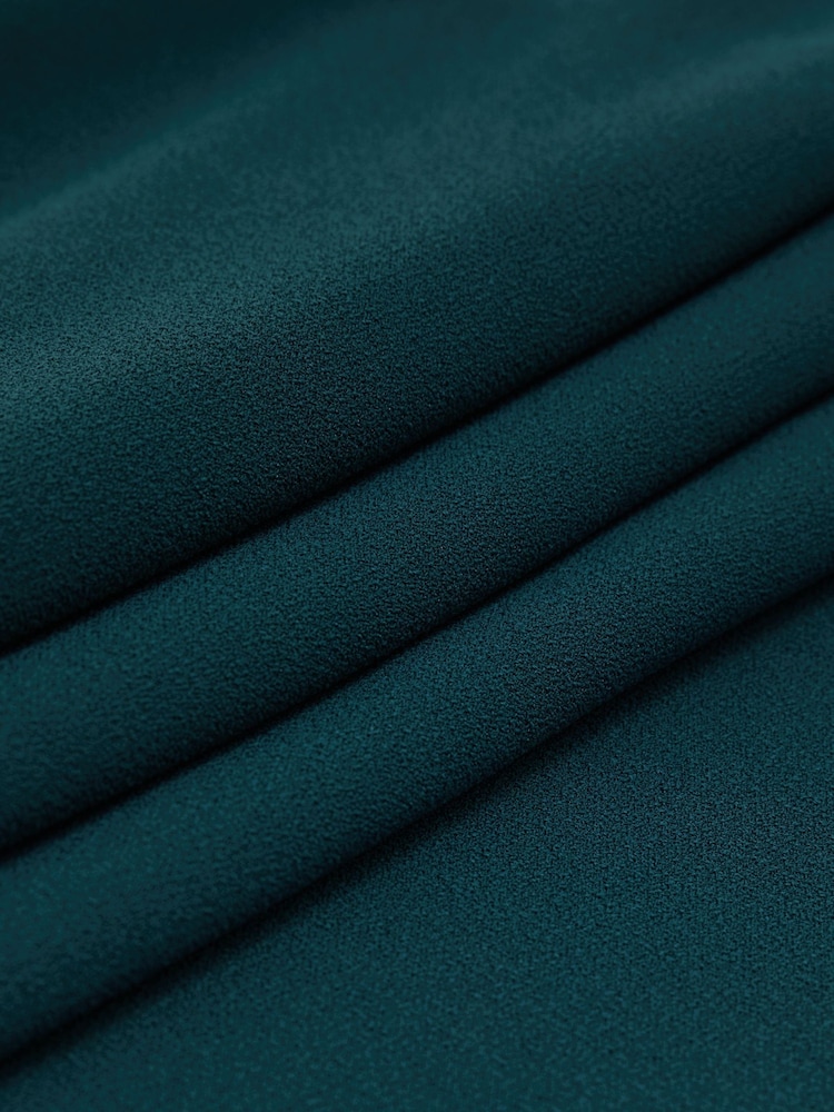 Reiss Teal Green Ellery One-Shoulder Draped Mini Dress - Image 6 of 6 Reiss Teal Green Ellery One-Shoulder Draped Mini Dress - Image 6 of 6