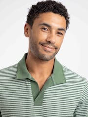 Weird Fish Green Virgil Striped Polo Shirt - Image 4 of 7