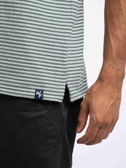 Weird Fish Green Virgil Striped Polo Shirt - Image 5 of 7