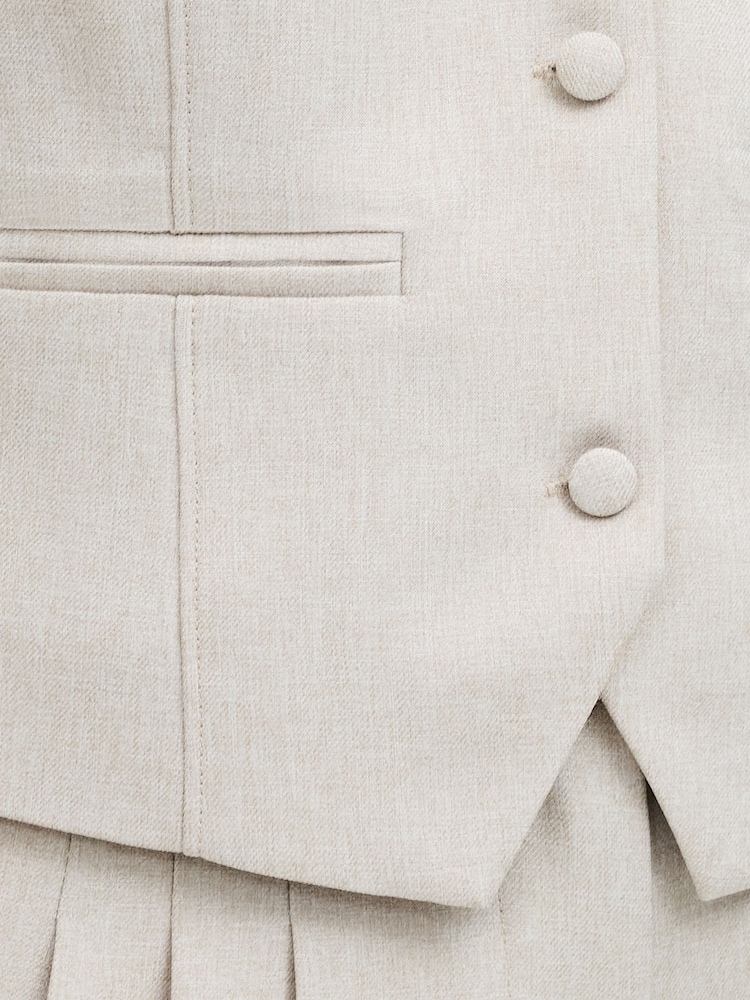 French Connection Cream Misha Suiting Fitted Waistcoat - Image 6 of 6 French Connection Cream Misha Suiting Fitted Waistcoat - Image 6 of 6