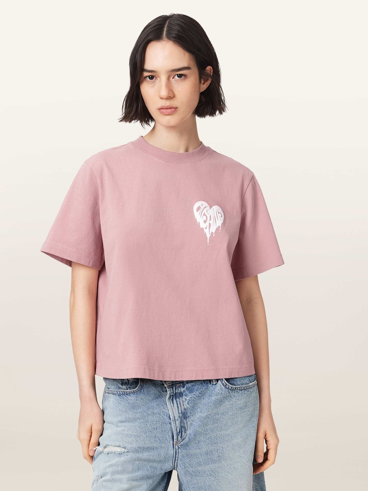 AllSaints Pink Trip Lisa T-Shirt - Image 2 of 8
