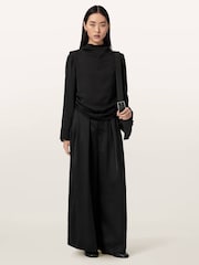 AllSaints Black Lola Trousers - Image 6 of 8