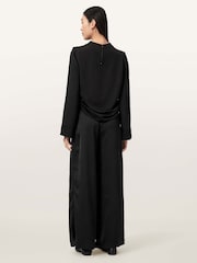 AllSaints Black Lola Trousers - Image 7 of 8