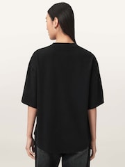 AllSaints Black Reflex Amelie T-Shirt - Image 4 of 6