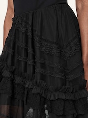 Negro - AllSaints Jen Textile Skirt - Imagen 3 de 7