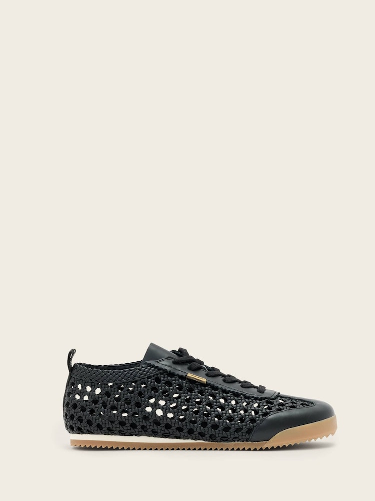 AllSaints Black Kenny Woven Runner - Image 1 of 5
