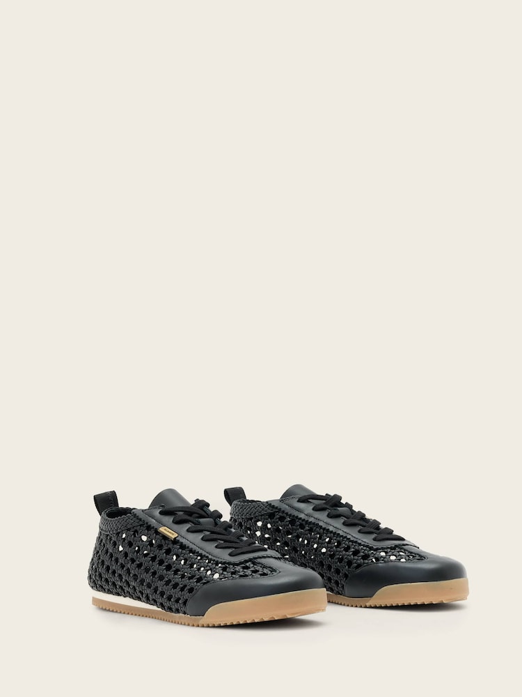 AllSaints Black Kenny Woven Runner - Image 2 of 5