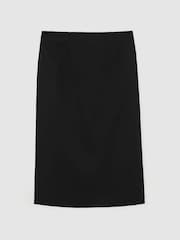 Reiss Black Veronica High-Rise Pencil Midi Skirt - Image 2 of 8