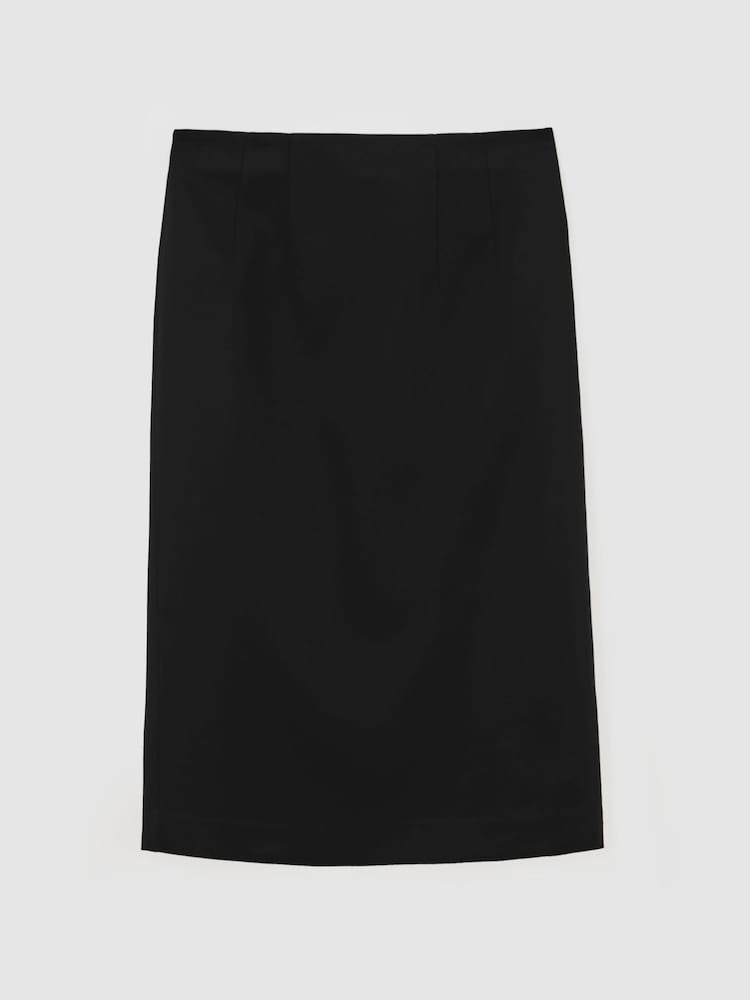 Reiss Black Veronica High-Rise Pencil Midi Skirt - Image 2 of 8 Reiss Black Veronica High-Rise Pencil Midi Skirt - Image 2 of 8