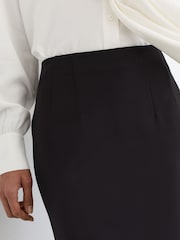 Reiss Black Veronica High-Rise Pencil Midi Skirt - Image 4 of 8