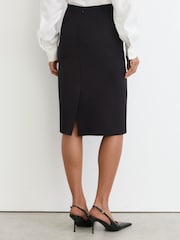 Reiss Black Veronica High-Rise Pencil Midi Skirt - Image 5 of 8