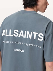 AllSaints Blue Backstage Short Sleeve Crew Neck T-Shirt - Image 3 of 7
