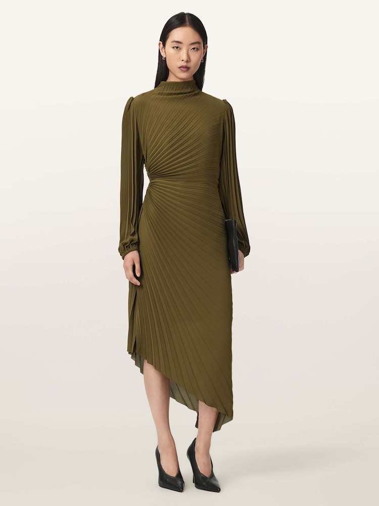 AllSaints Green Milena Dress - Image 1 of 6 AllSaints Green Milena Dress - Image 1 of 6