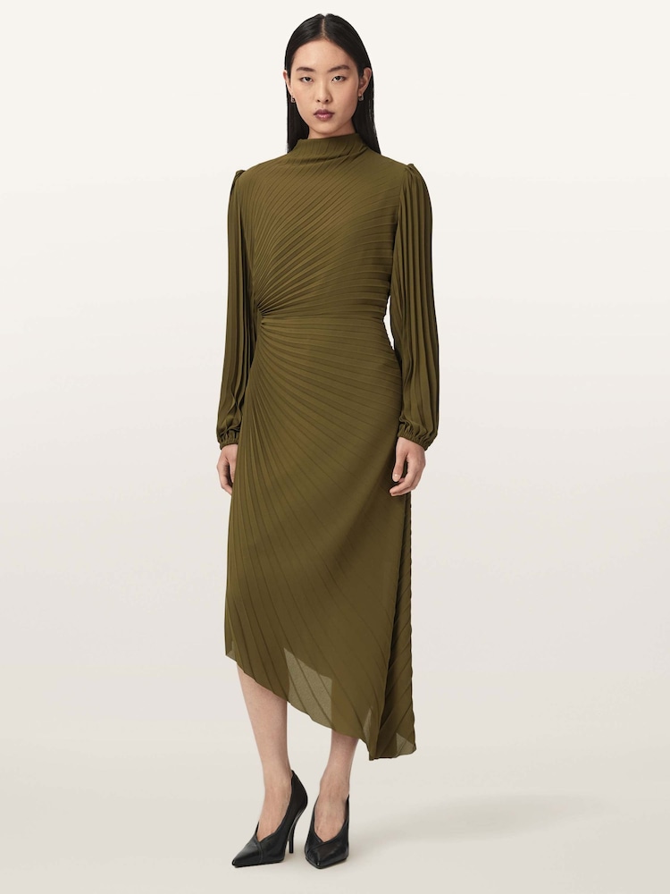 AllSaints Green Milena Dress - Image 2 of 6 AllSaints Green Milena Dress - Image 2 of 6