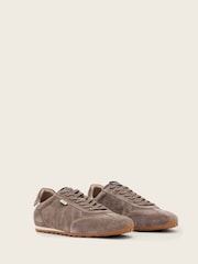 AllSaints Brown Liam Low Top Trainers - Image 3 of 6