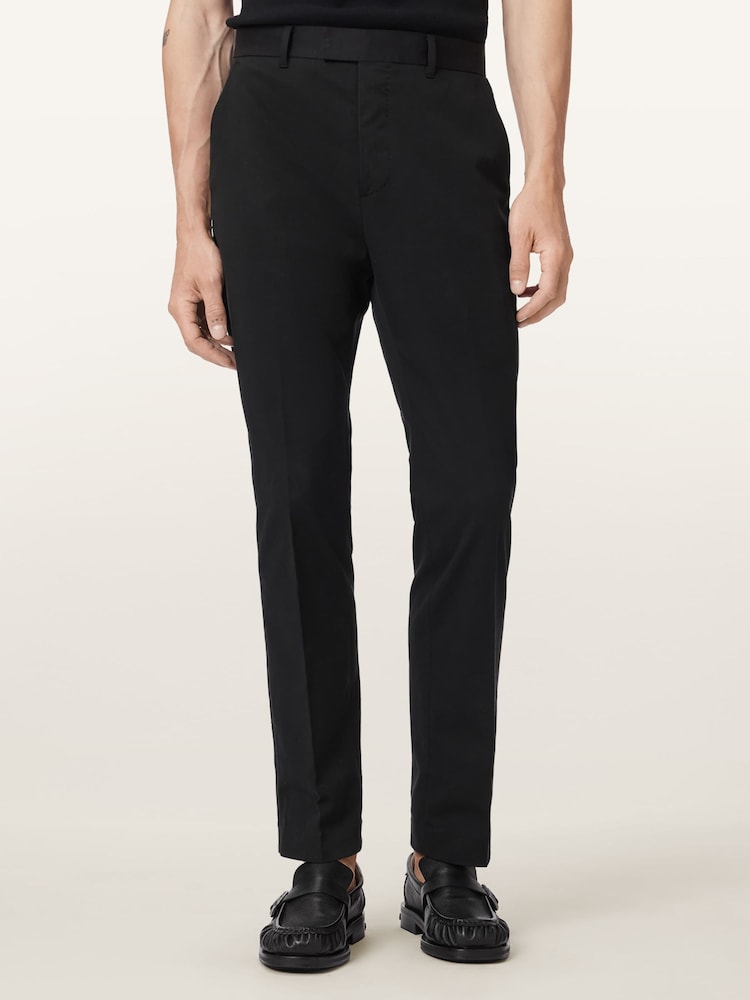AllSaints Black Bay Trousers - Image 1 of 8