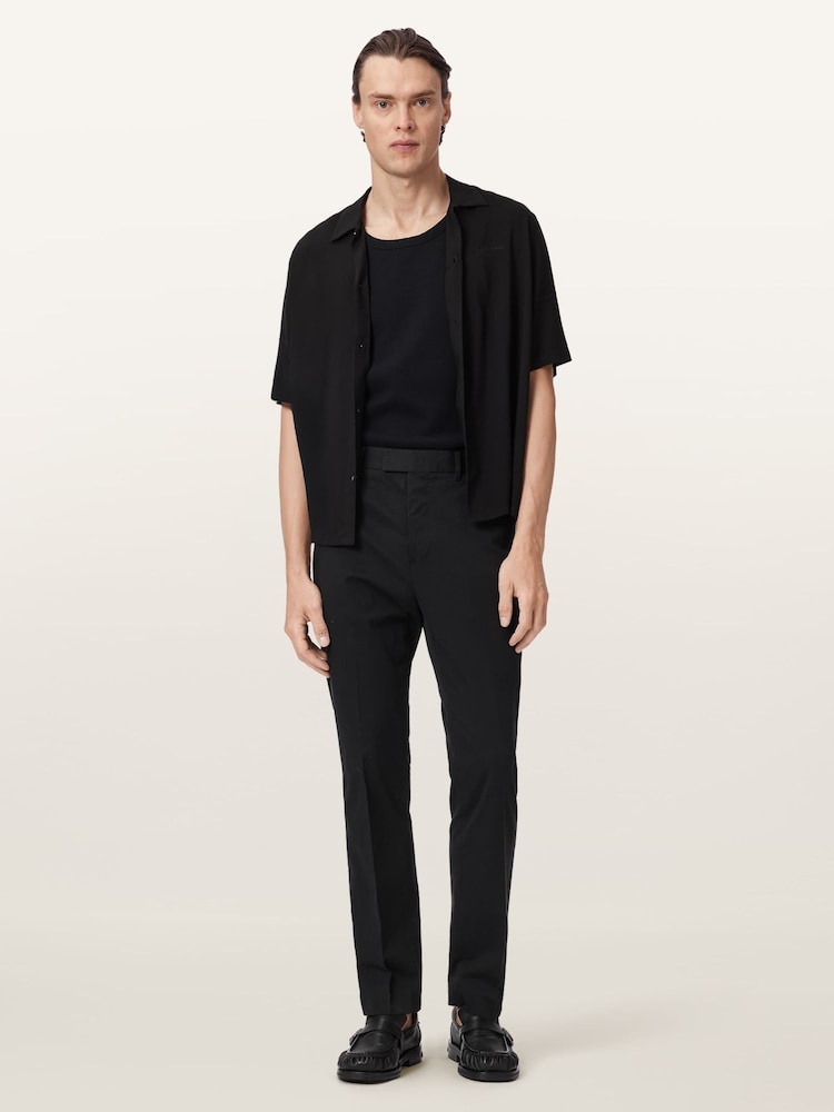 AllSaints Black Bay Trousers - Image 2 of 8