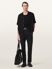AllSaints Black Bay Trousers - Image 6 of 8