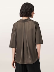 AllSaints Green Bern Polo Shirt - Image 4 of 6