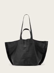 AllSaints Black Lutece Leather Tote - Image 2 of 7
