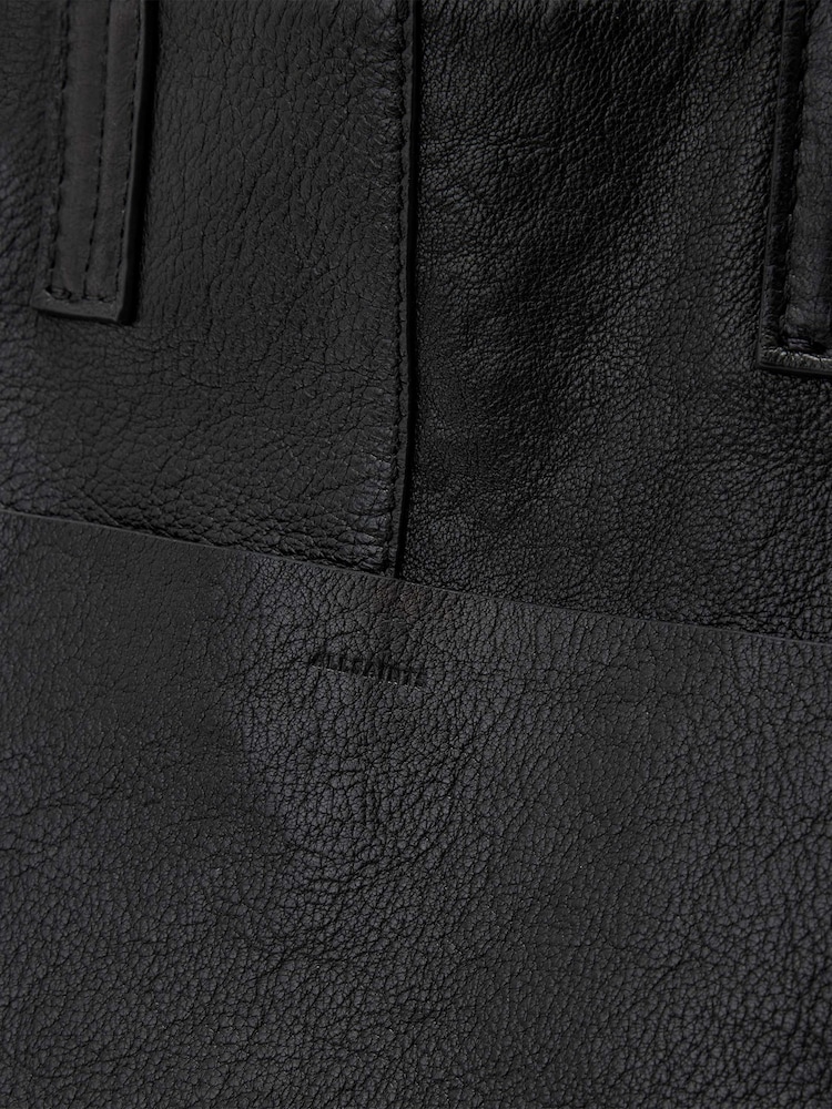 AllSaints Black Lutece Leather Tote - Image 7 of 7