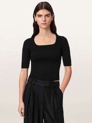 AllSaints Black Cruz Hally Top - Image 1 of 5