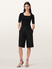 AllSaints Black Cruz Hally Top - Image 2 of 5