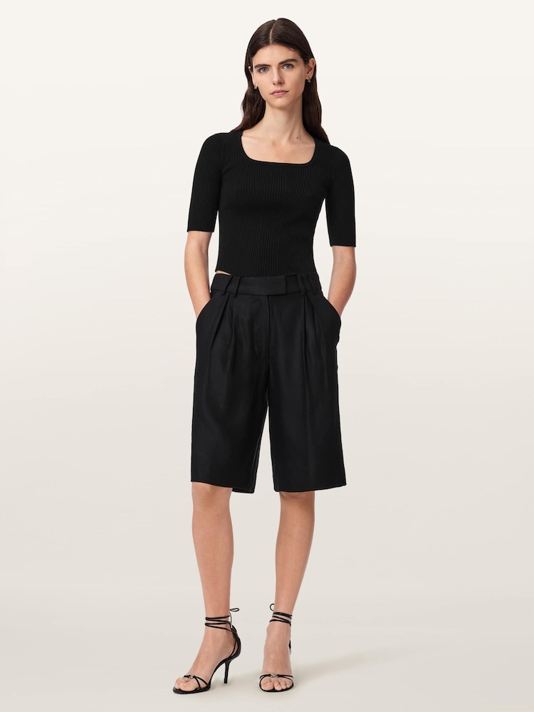 AllSaints Black Cruz Hally Top - Image 2 of 5