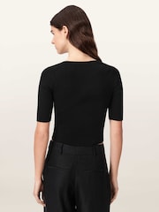 AllSaints Black Cruz Hally Top - Image 3 of 5