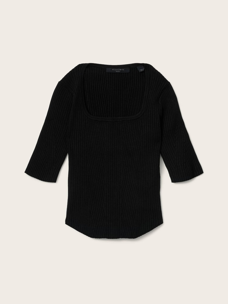 AllSaints Black Cruz Hally Top - Image 5 of 5