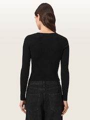 AllSaints Black Cruz Zip Cardigan - Image 5 of 7